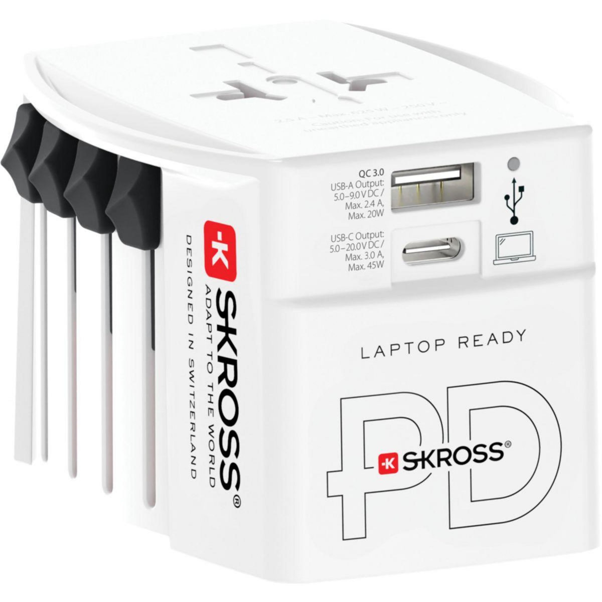 Skross Adaptateur de voyage 45W + Chargeur rapide + cable