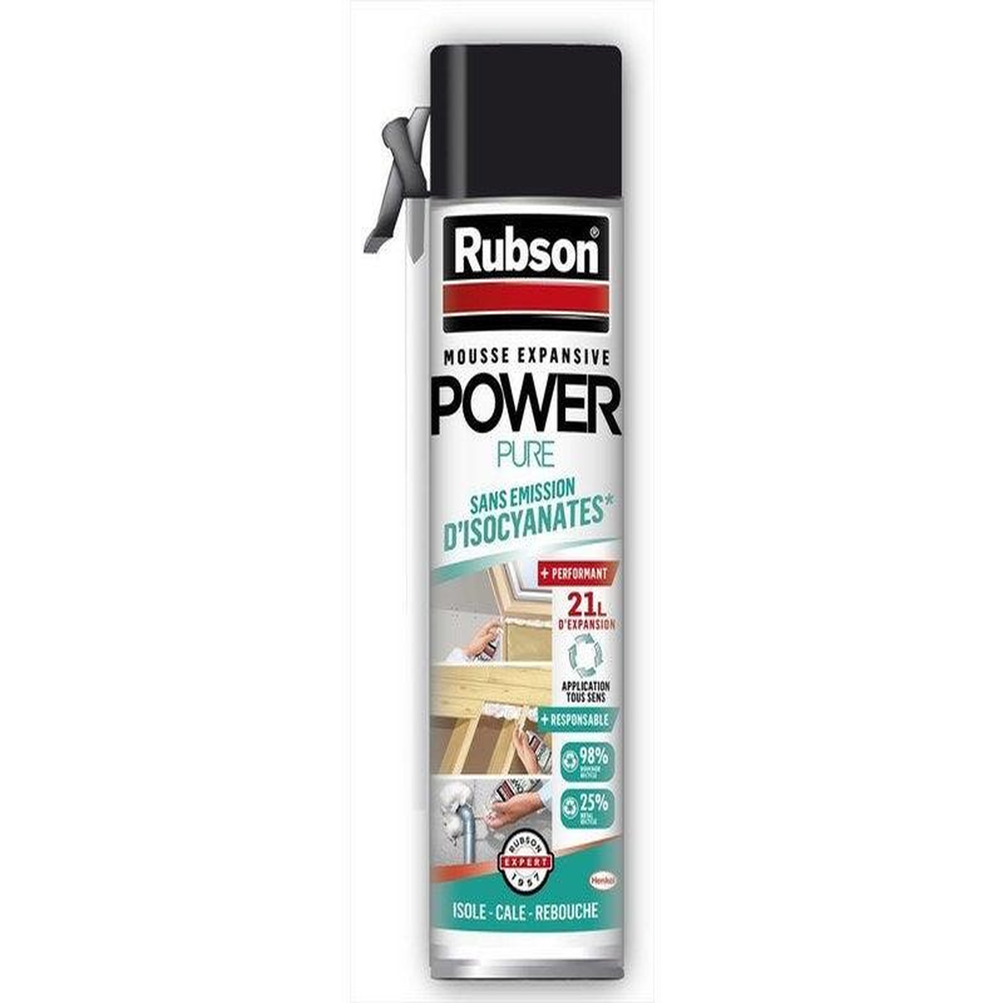 rubson Mousse expansive multi usages 0% iso power pure RUBSON blanc 500ml/21l