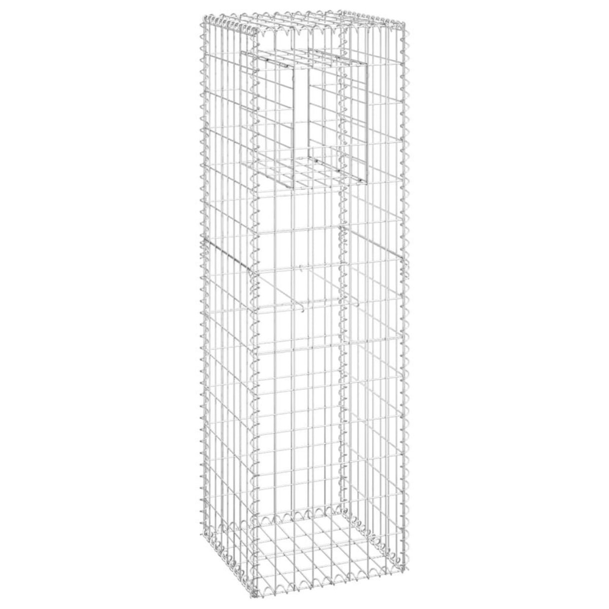 VIDAXL Poteaux a panier de gabion 2 pcs 40x40x140 cm Fer
