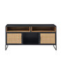 Voir la diapositive 2 : Paris Prix Meuble TV 2 Portes  Rickey  122cm Noir & Naturel