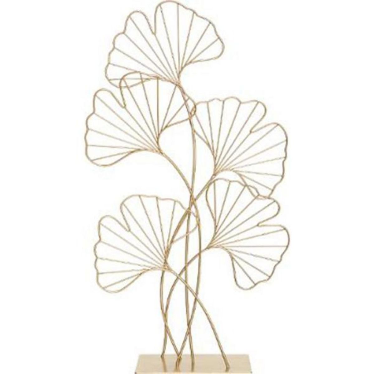ATMOSPHERA Décoration à Poser  Feuilles Ginko  56cm Or