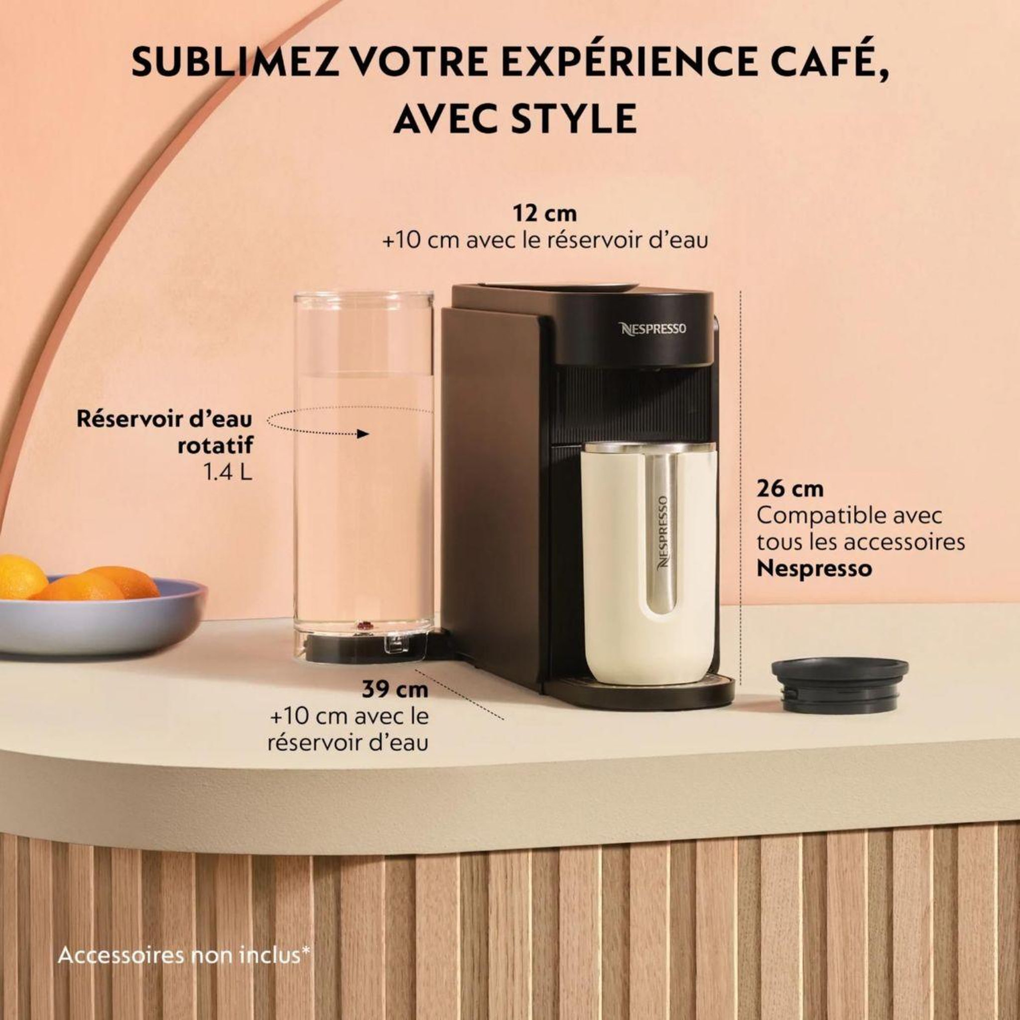 Voir la diapositive 3 : KRUPS Cafetière à dosettes machine à capsules Vertuo Up noir YY5859FD