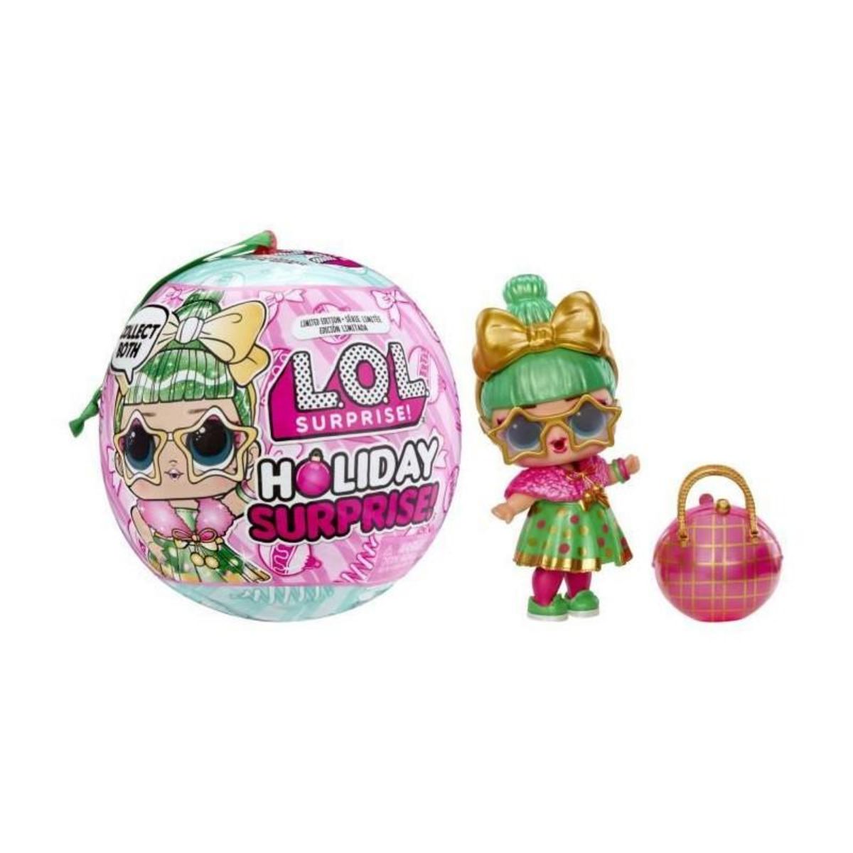 L.O.L. SURPRISE! LOL Holiday Surprise - Poupée aléatoire a collectionner - Fetes de fin d'année