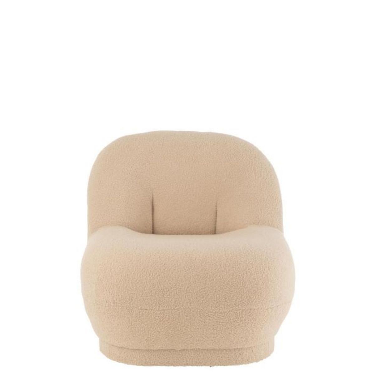 Paris Prix Fauteuil Design Bouclette  Teddy  88cm Beige
