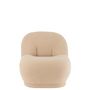 Voir la diapositive 2 : Paris Prix Fauteuil Design Bouclette  Teddy  88cm Beige