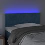 Voir la diapositive 3 : VIDAXL Tete de lit a LED Bleu fonce 100x5x78/88 cm Velours