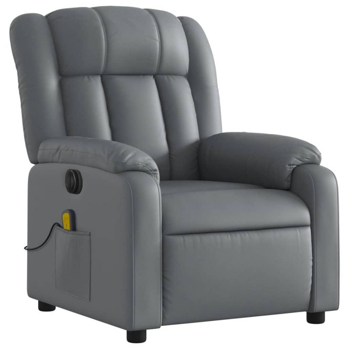 VIDAXL Fauteuil de massage inclinable electrique gris similicuir