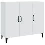 Voir la diapositive 2 : VIDAXL Buffet blanc 90x34x80 cm bois d'ingenierie