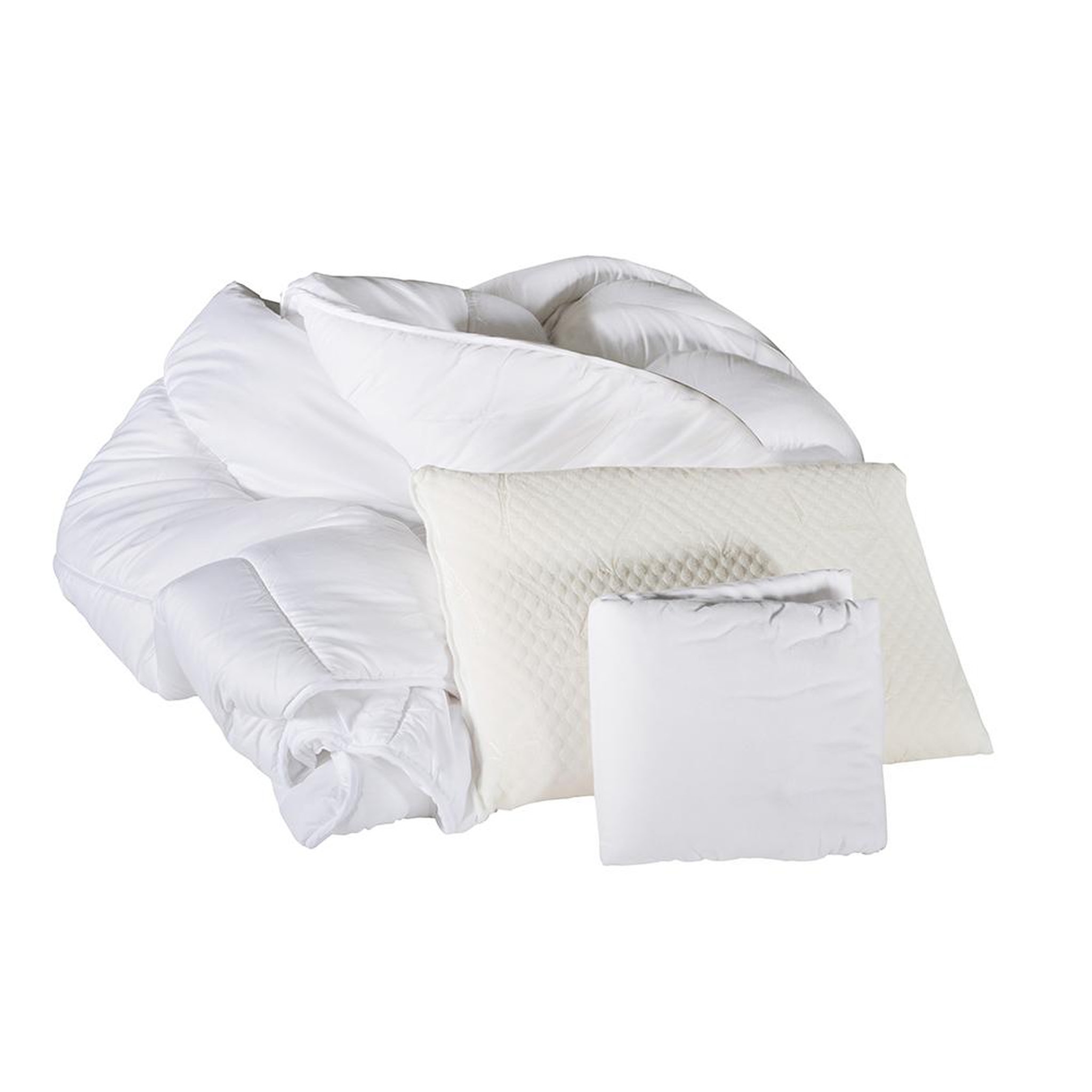 OLYMPE LITERIE OLYMPE LITERIE | Pack REVERIE Protège matelas + Couette + Oreiller. Coloris disponibles : Blanc