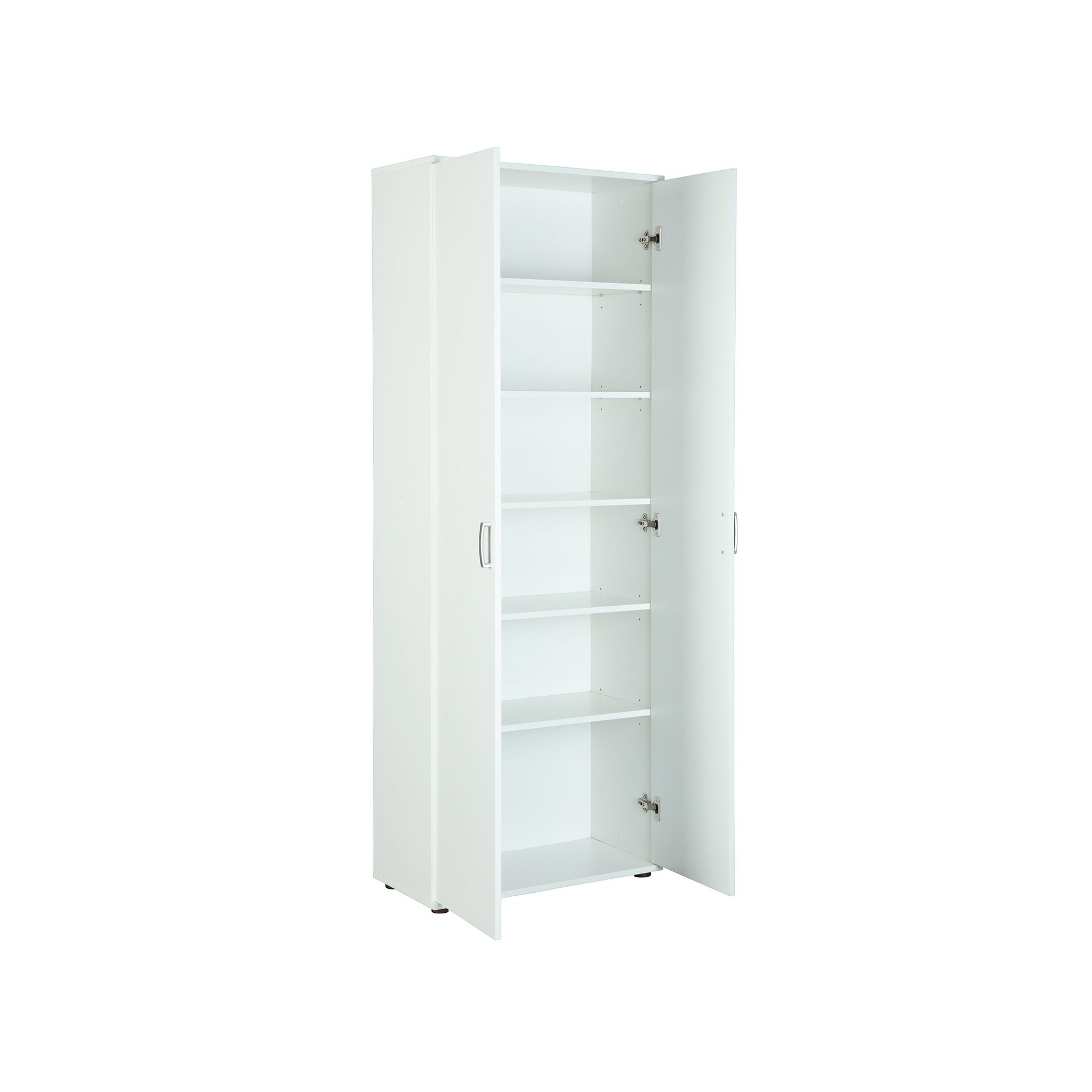 Armoire de rangement multifonctions 2 portes L70cm VISCONTI. Coloris disponibles : Bois, Blanc