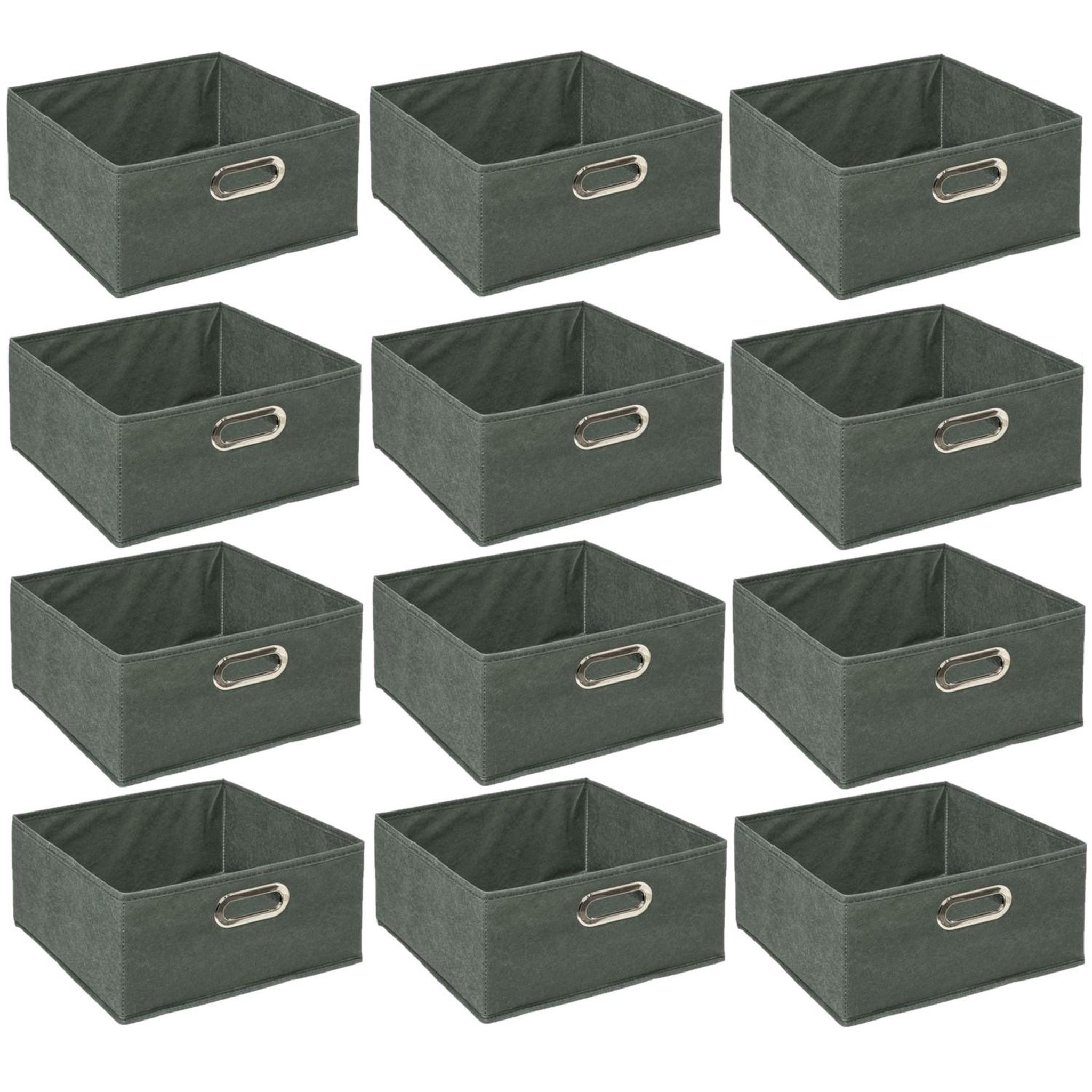 Voir la diapositive 1 : TOILINUX Lot de 12 boites de rangement en tissu