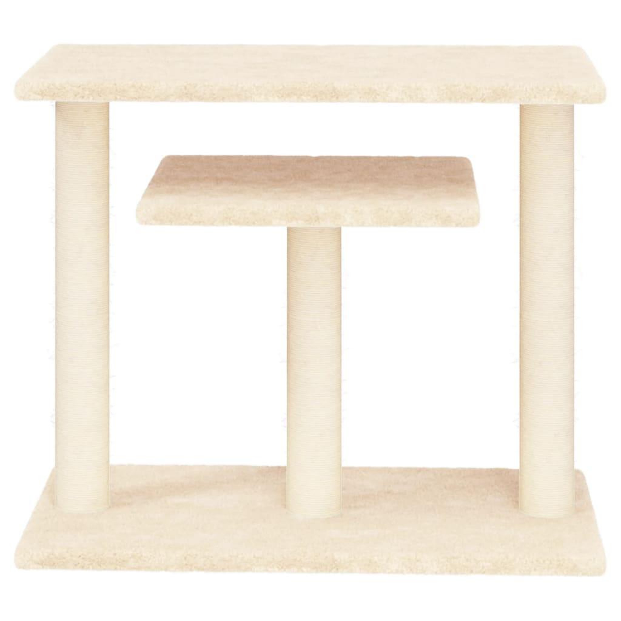 Voir la diapositive 3 : VIDAXL Arbres a chat avec plates-formes creme 62,5 cm