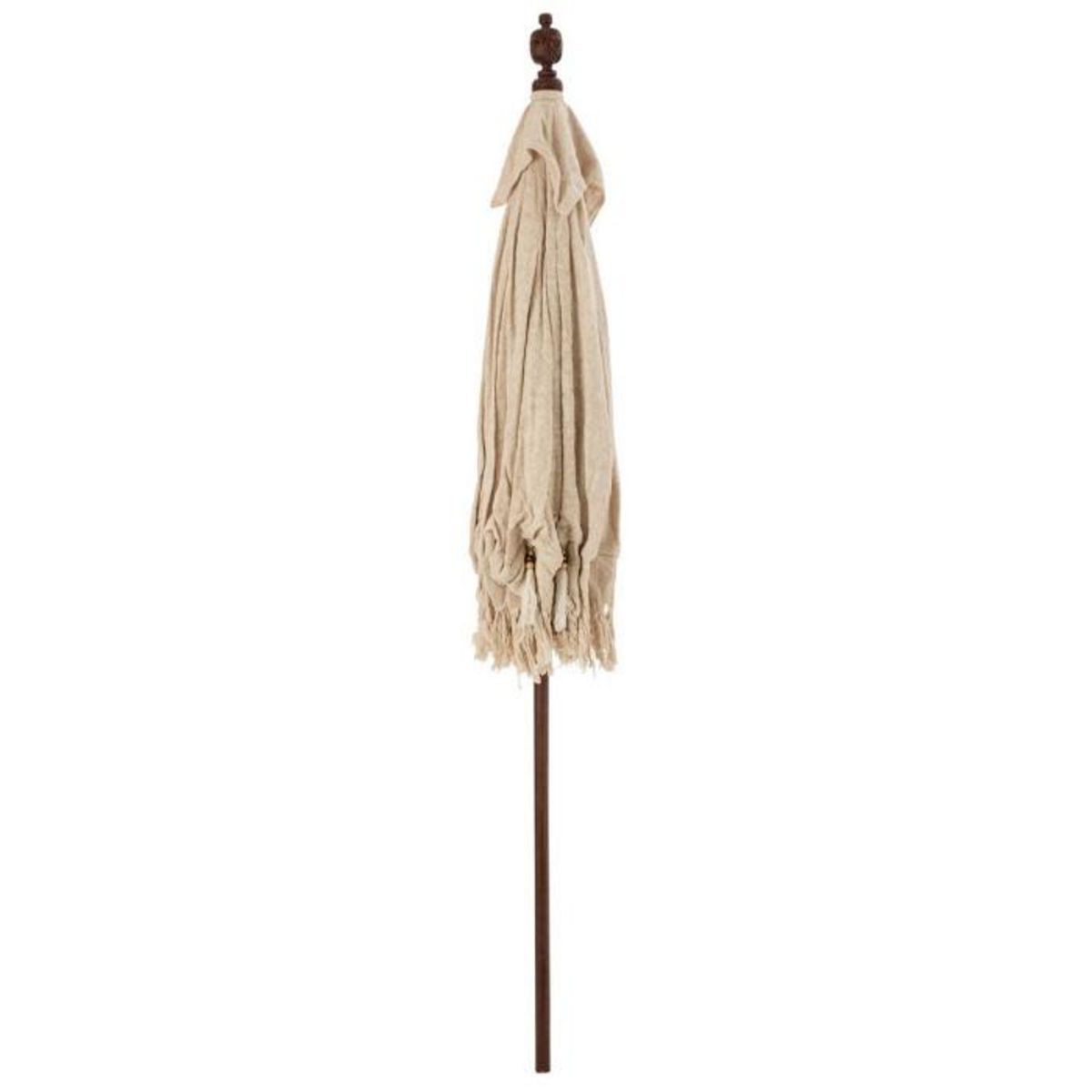 Paris Prix Parasol Déco  Pompons & Coquillages  188cm Beige
