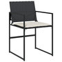 Voir la diapositive 4 : VIDAXL Ensemble a manger de jardin 13 pcs coussins noir resine tressee