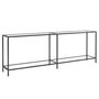 Voir la diapositive 2 : VIDAXL Table console Transparent 220x35x75,5 cm Verre trempe