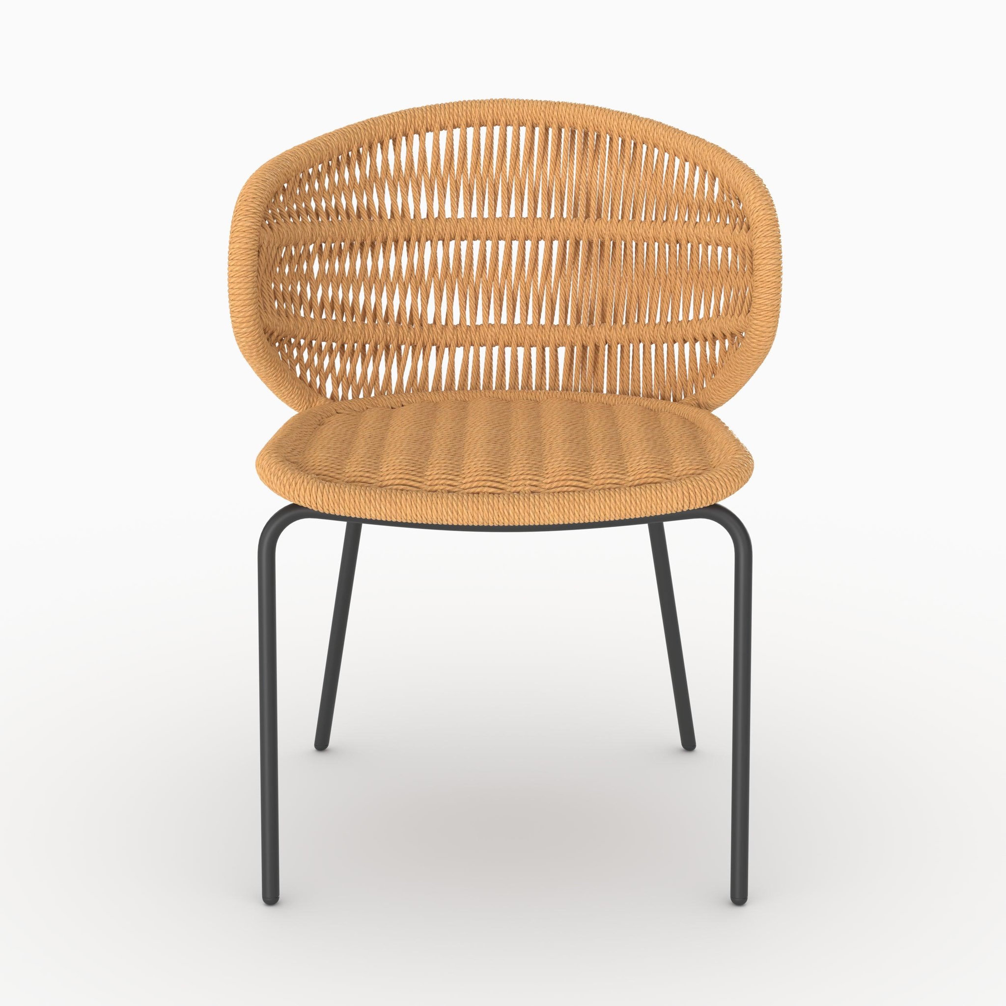 Voir la diapositive 3 : MAISON PAVANE Lot de 2 chaises de jardin en rotin synthétique-lara