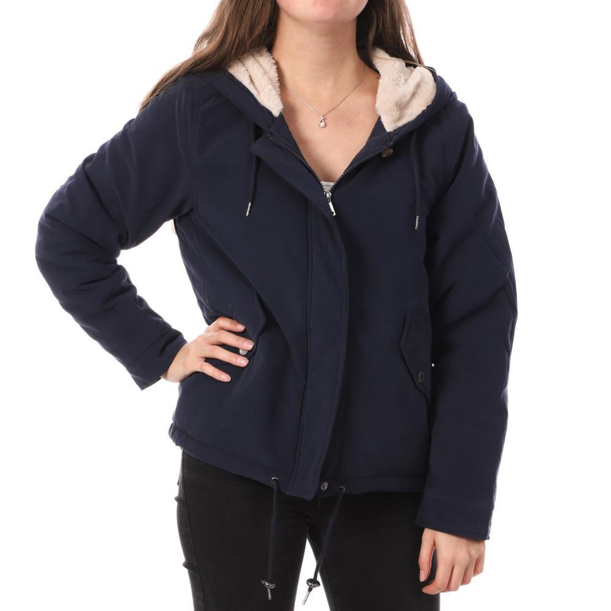 Voir la diapositive 1 : Only Parka Marine Femme Only Onltelia