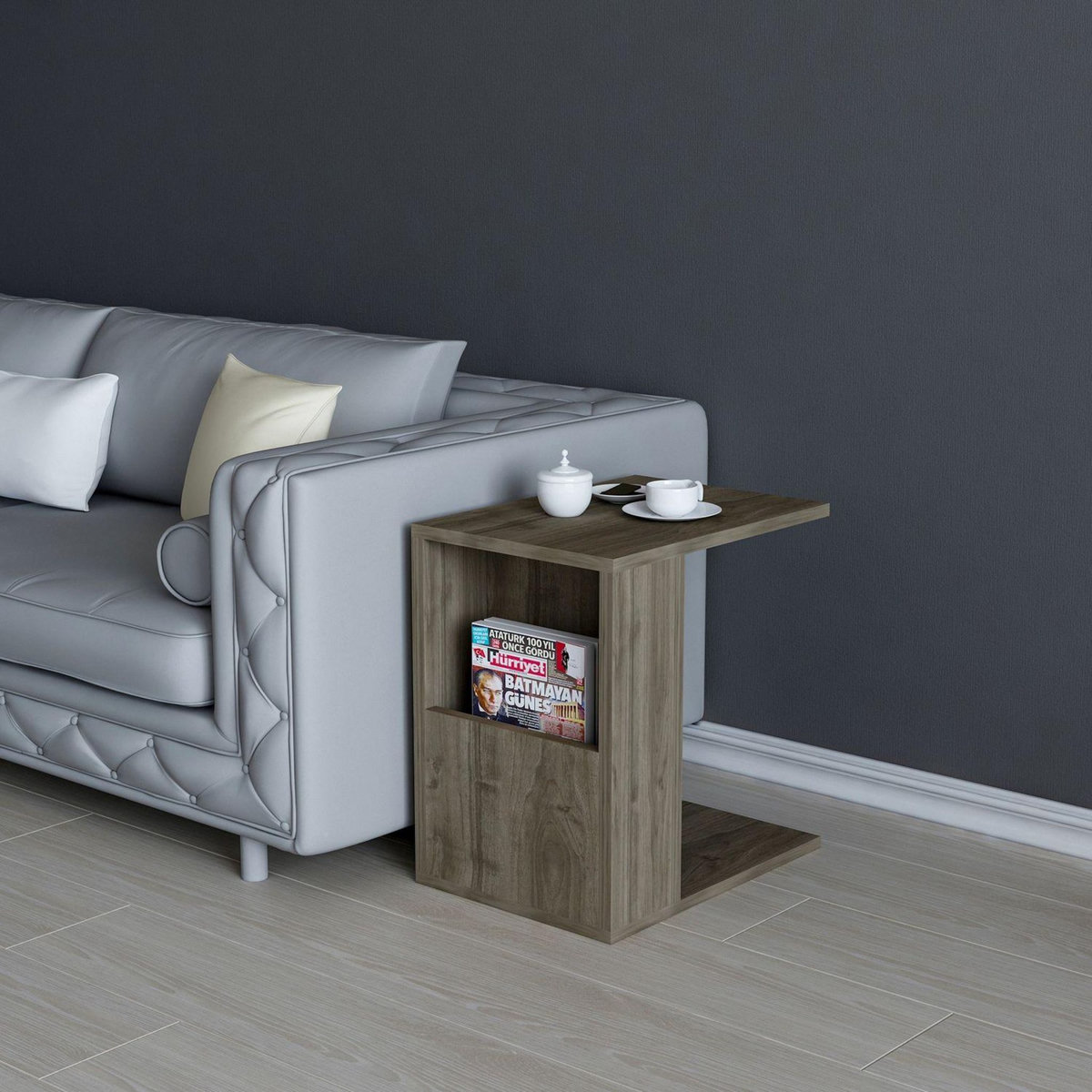 TOILINUX Table de café Karen - Noix