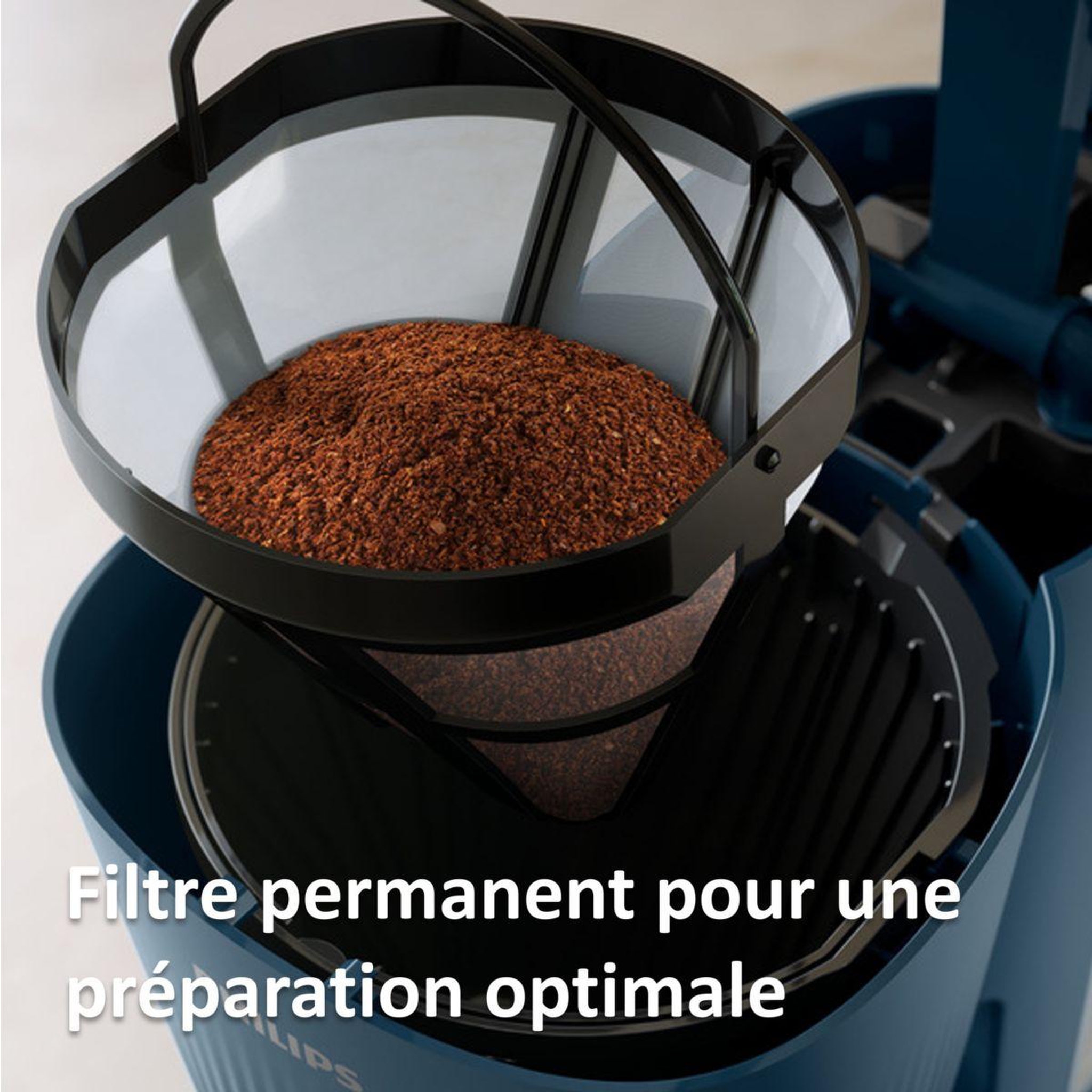Voir la diapositive 3 : Philips Cafetière filtre hd7411/70 bleu