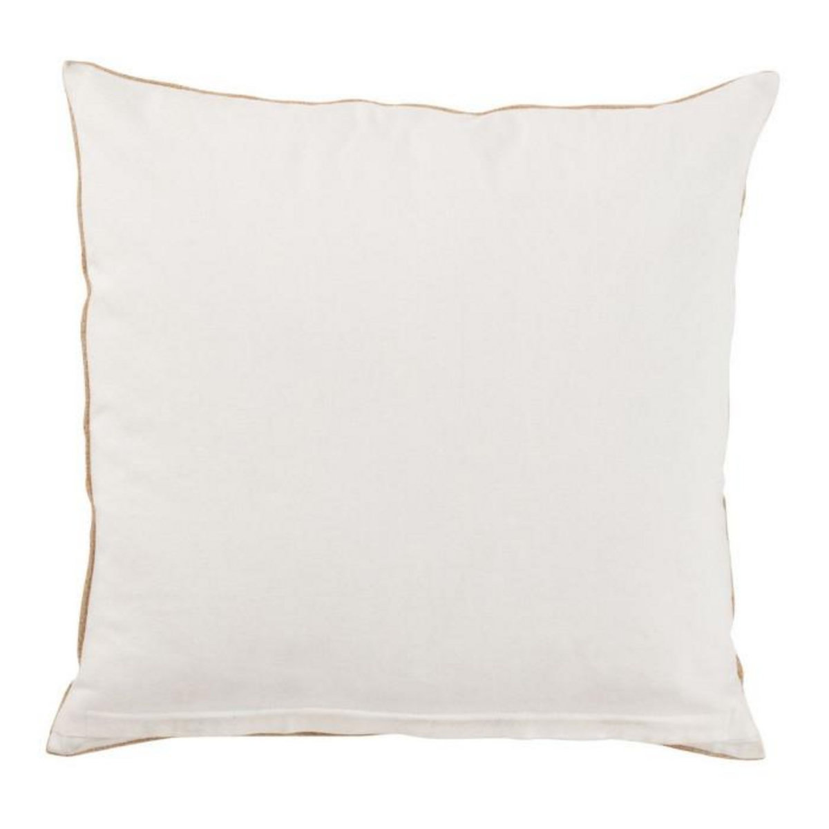 Paris Prix Coussin Déco Jute  Eléphant  45x45cm Beige & Blanc