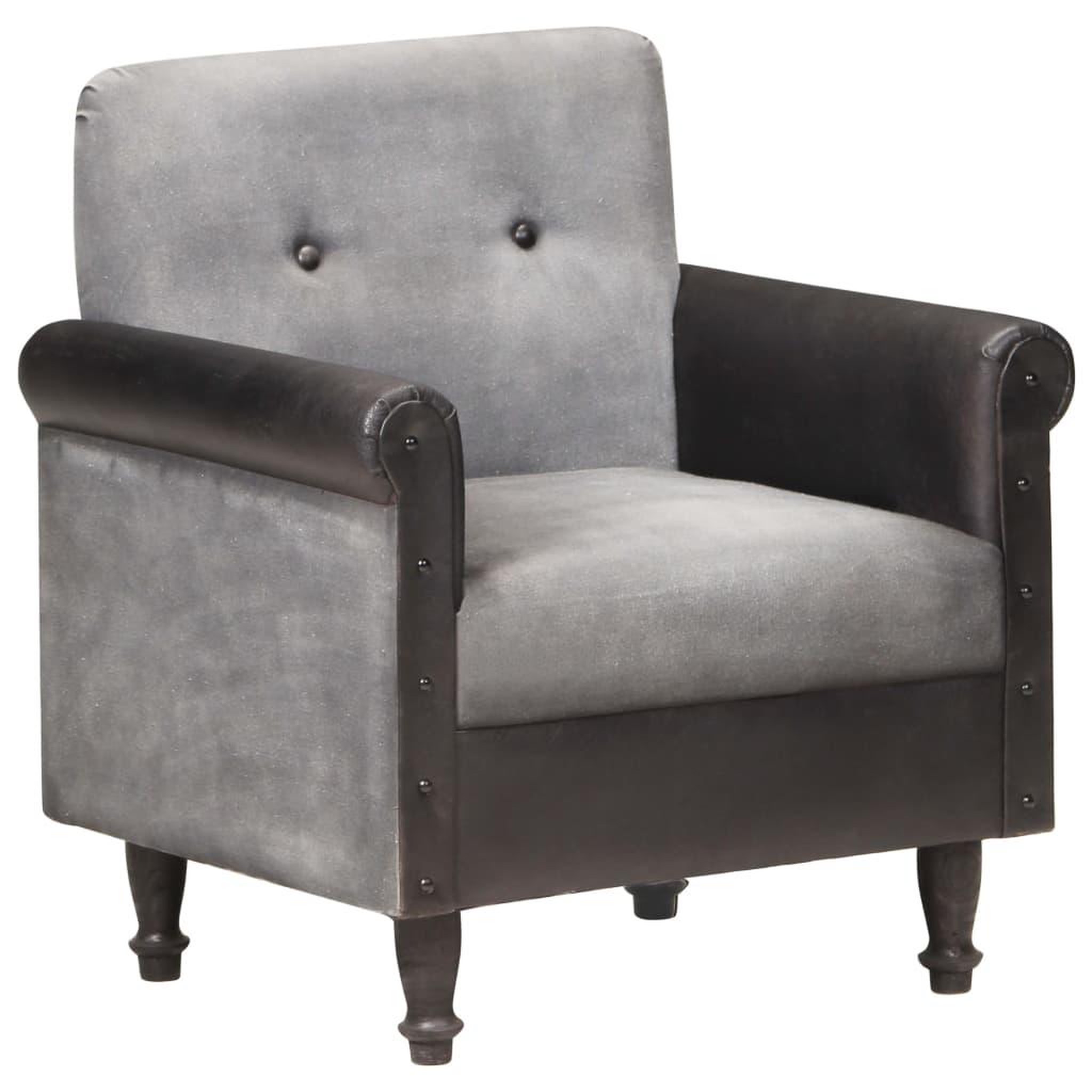 Voir la diapositive 1 : VIDAXL Chaise cabriolet noir cuir veritable et toile