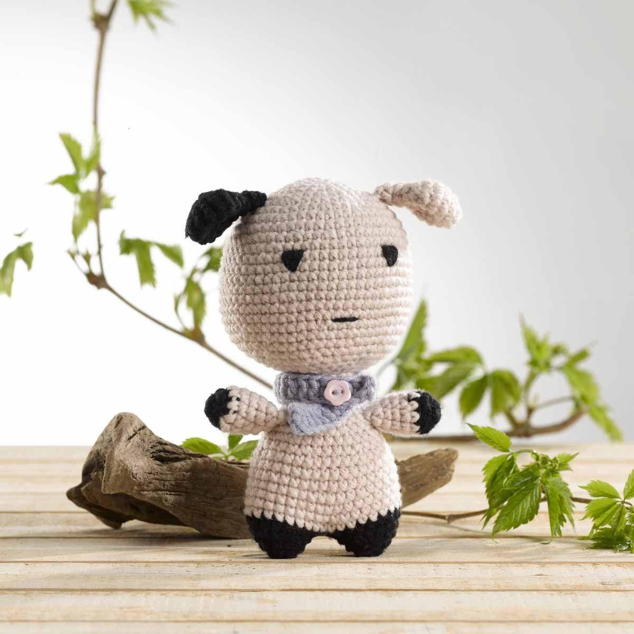 Voir la diapositive 3 : HOMEA Kit Complet Amigurumi  Firmin le Chien  17cm Beige