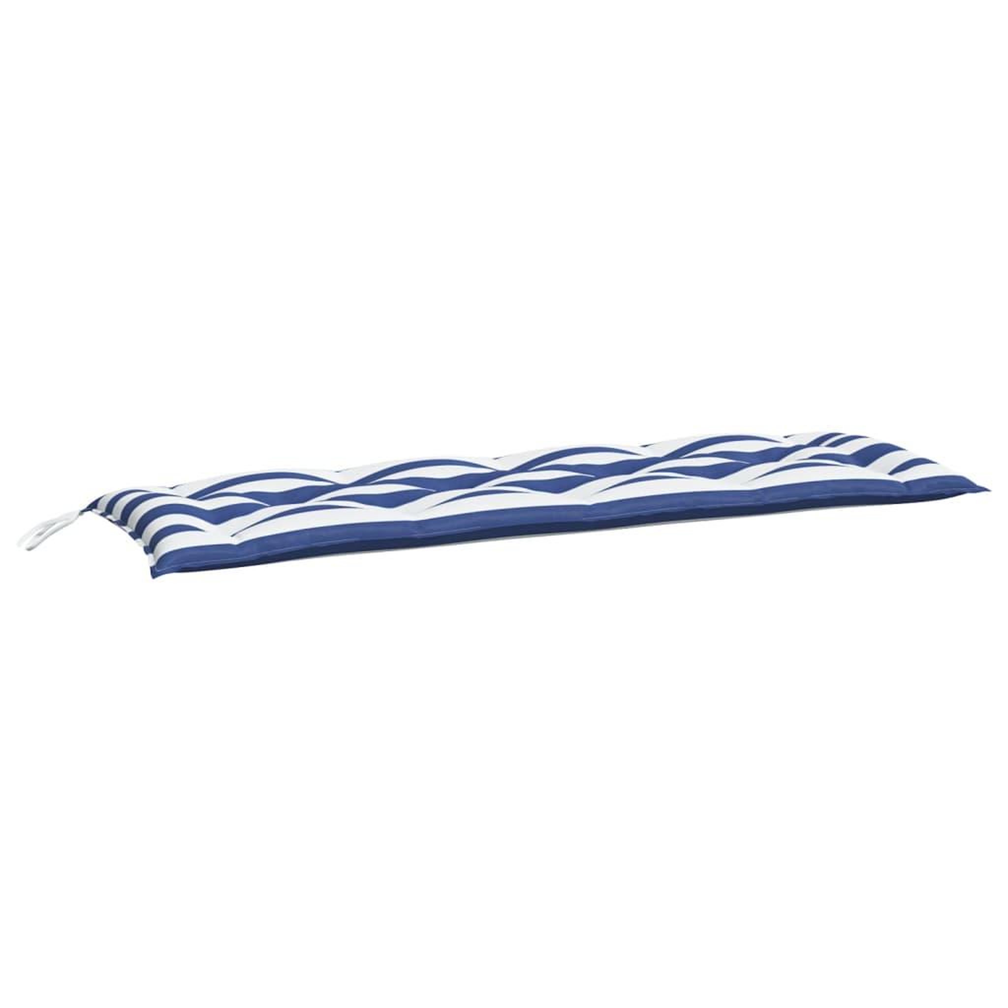 Voir la diapositive 2 : VIDAXL Coussin de banc de jardin rayures bleues et blanches 150x50x7cm