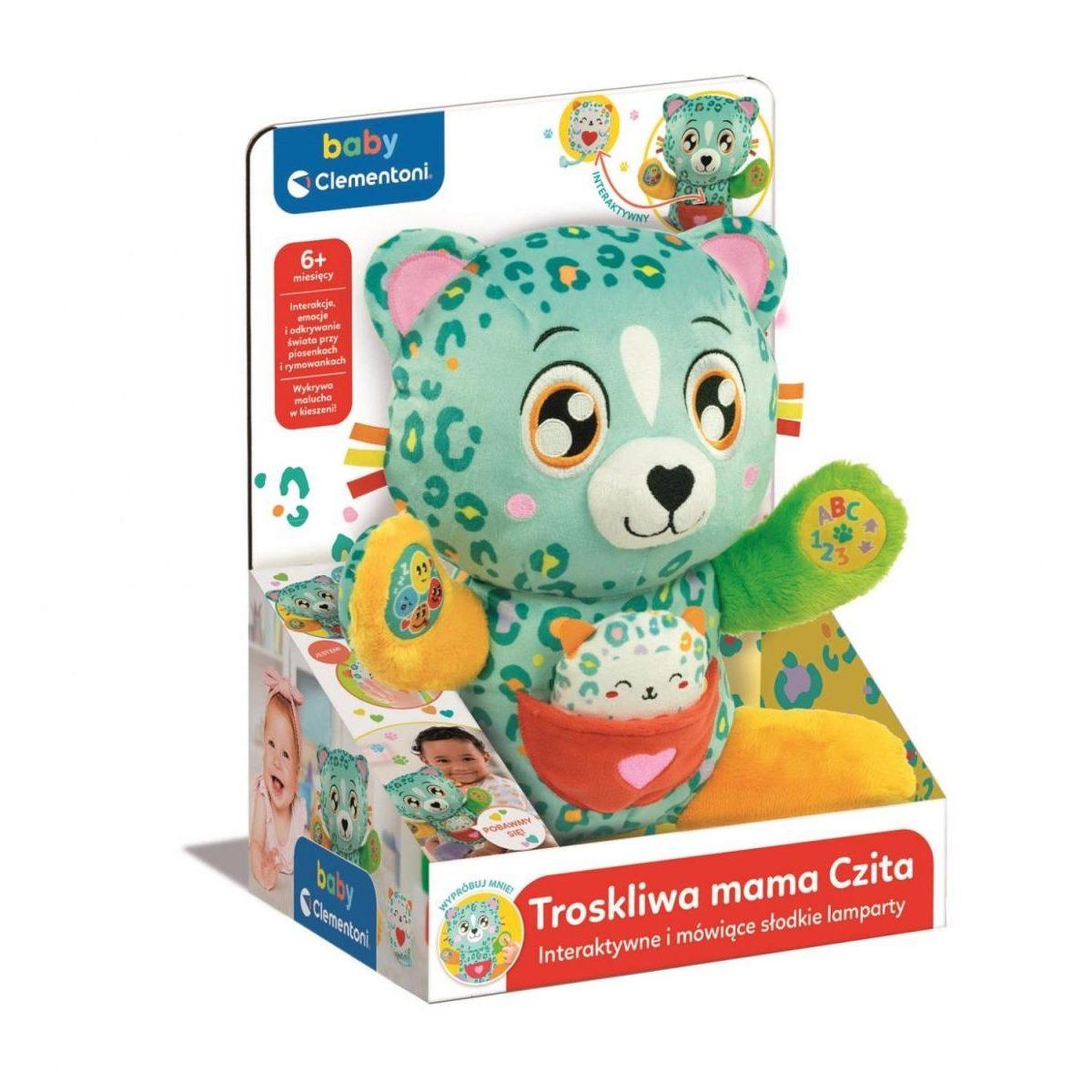CLEMENTONI Peluche interactive  50935 baby - czita la maman dragon