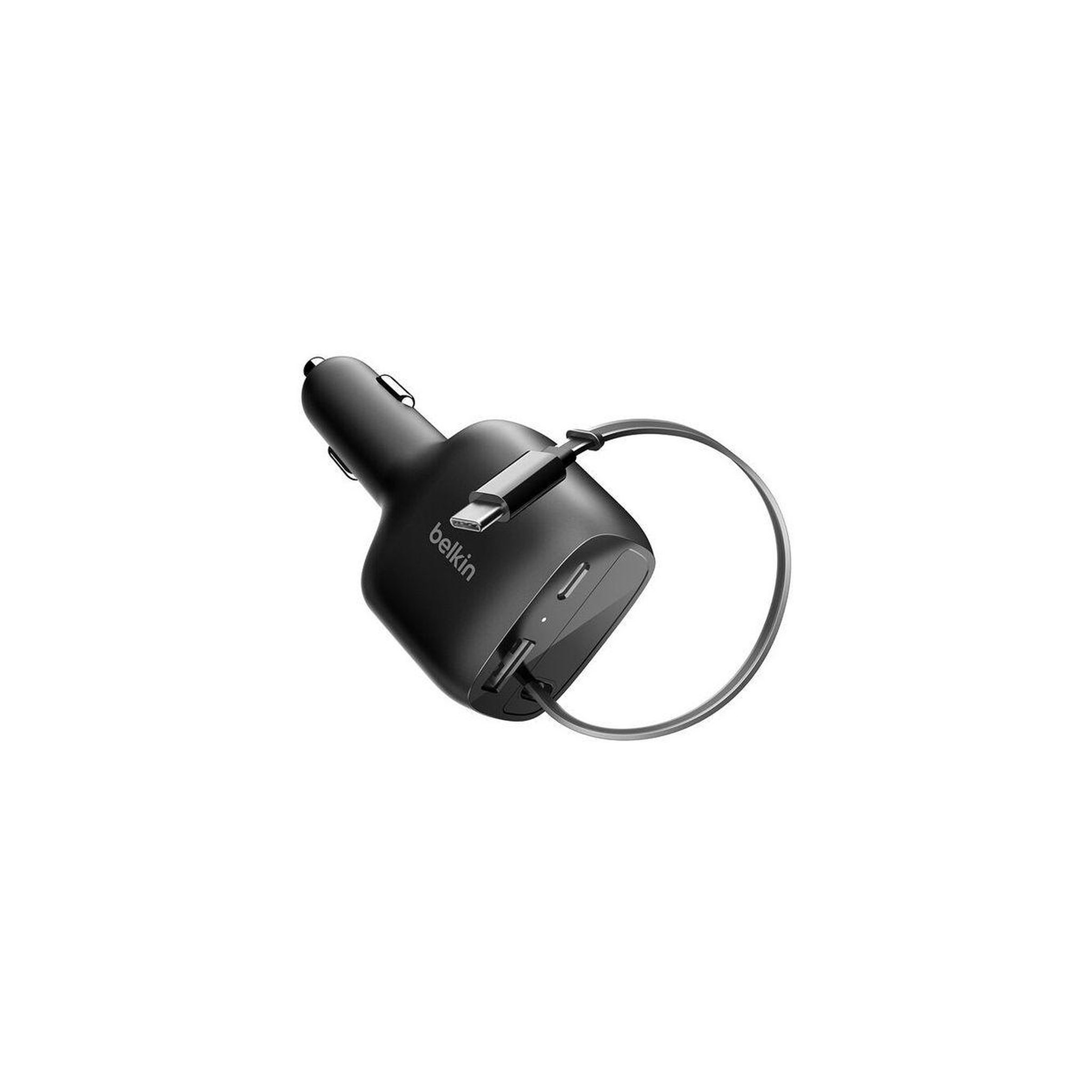 Voir la diapositive 2 : Belkin Chargeur allume cigare 75w avec cable retractable