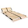 Voir la diapositive 1 : VIDAXL Sommier a lattes sans matelas avec 28 lattes 7 zones 90x200 cm