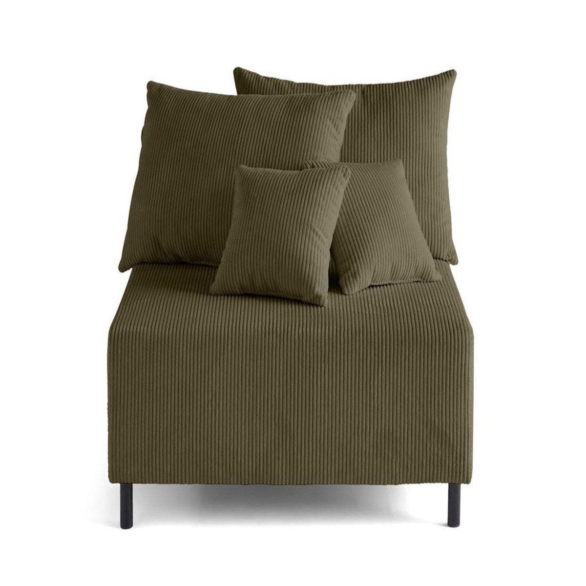 LISA DESIGN Edinburg - module d'assise - en velours côtelé