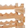 Voir la diapositive 4 : HOMCOM Étagère à bouteilles casier à vin range bouteilles horizontal 6 niveaux 72 bouteilles max. dim. 114L x 28l x 80H cm bois de pin massif