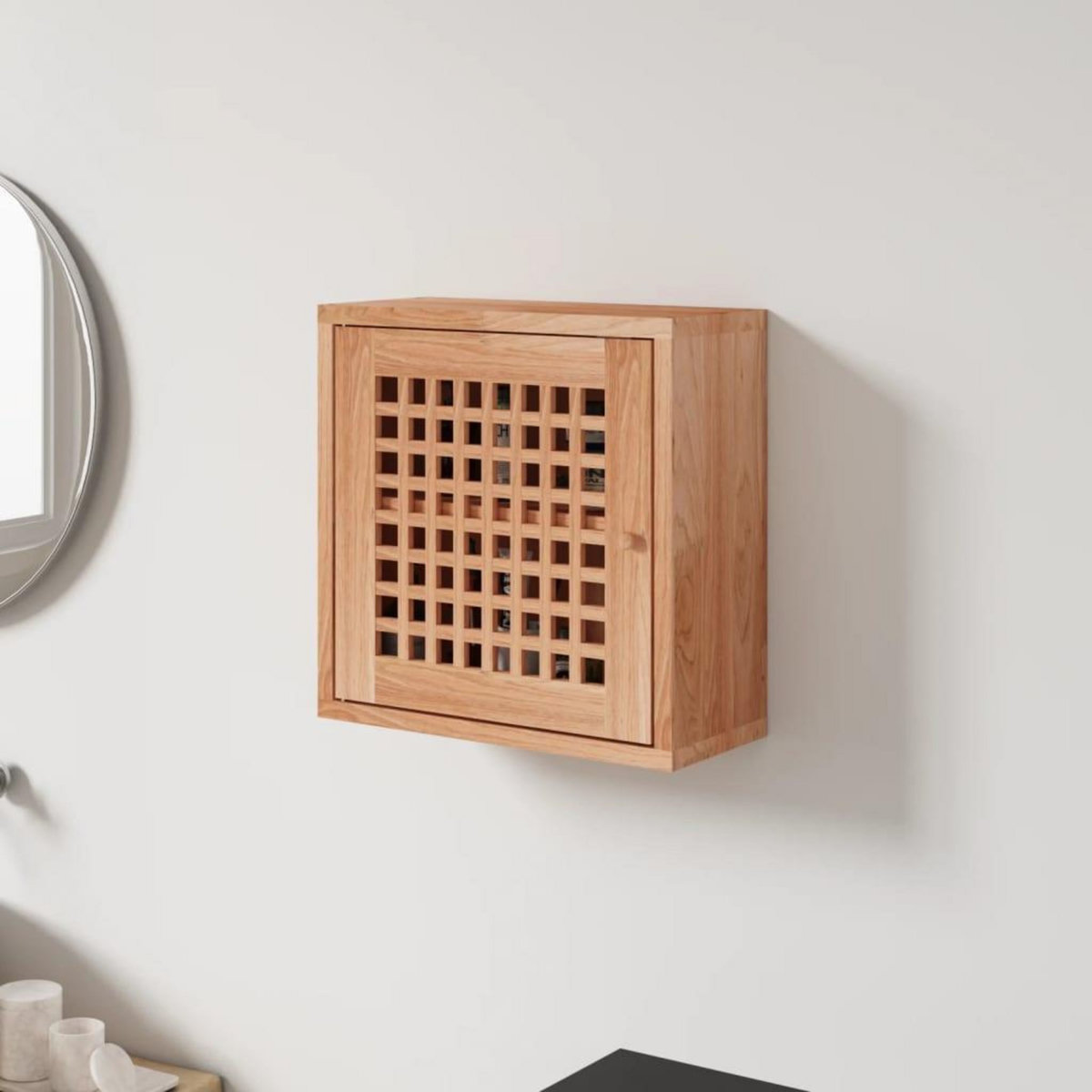 VIDAXL Armoire murale 42x18x42 cm Bois massif de noyer