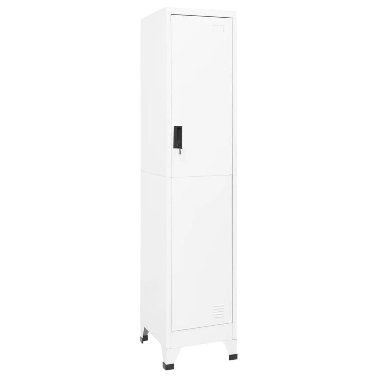 VIDAXL Armoire a casiers Blanc 38x45x180 cm Acier