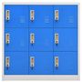 Voir la diapositive 3 : VIDAXL Armoires a casiers 5 pcs Gris clair et bleu 90x45x92,5 cm Acier