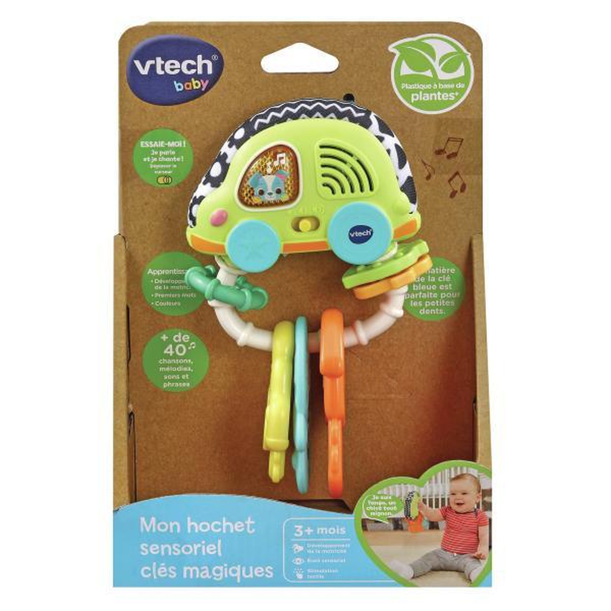 Voir la diapositive 4 : VTECH BABY Hochet Sensoriel Clés Magiques Vtech Baby en bioplastique