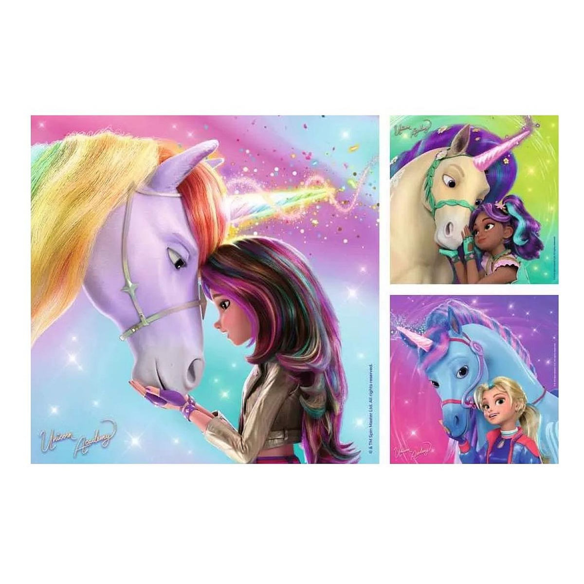 RAVENSBURGER Puzzle 3x49 pieces - Magie et amitie Unicorn Academy