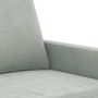 Voir la diapositive 6 : VIDAXL Canapé à 3 places Gris clair 180 cm Velours