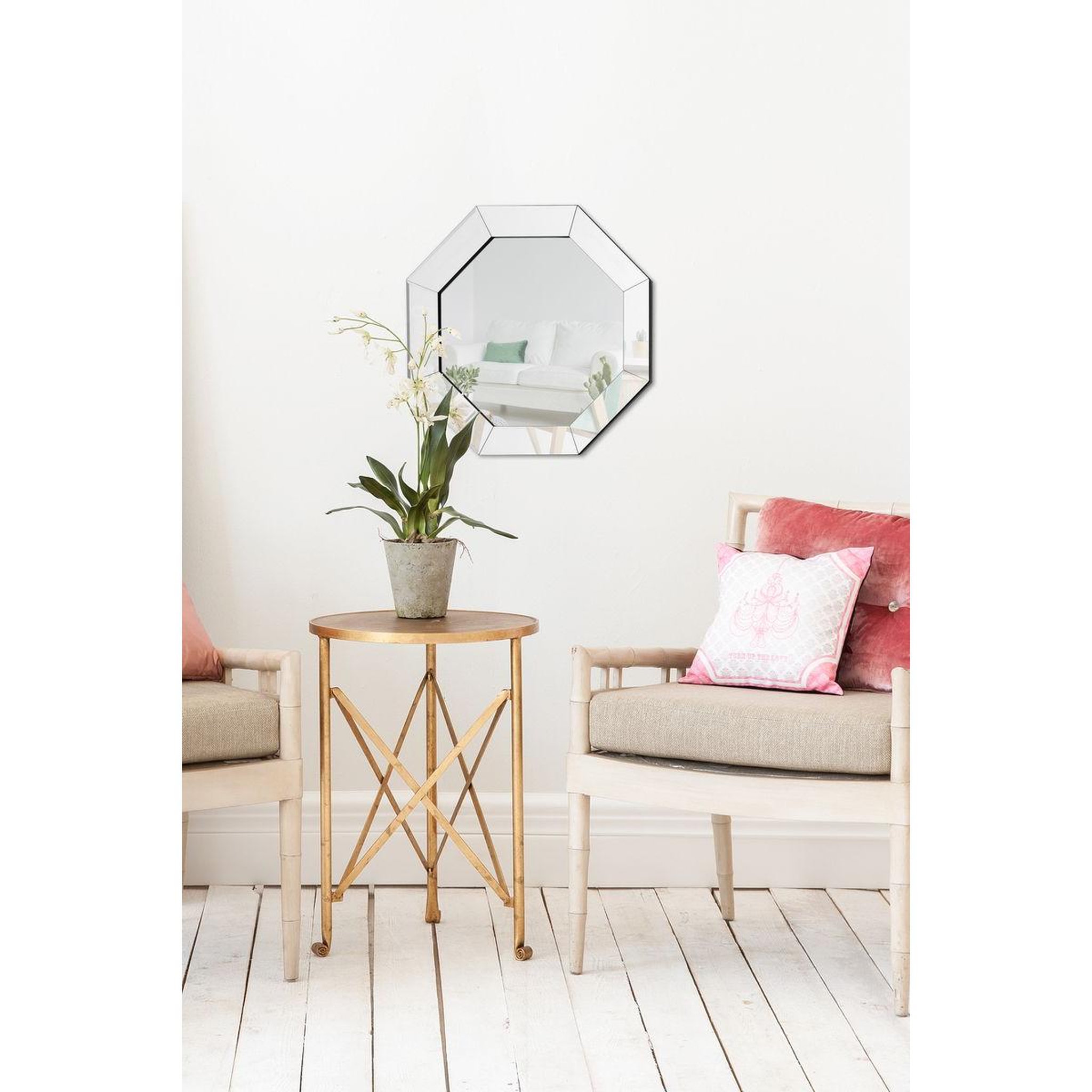 Voir la diapositive 4 : Paris Prix Miroir Mural Design  Kronos  60cm Argent