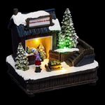 FEERIC LIGHT & CHRISTMAS Village de Noël Boutique Sapin  Ville  13cm Multicolore
