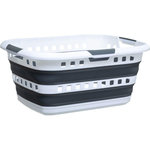 FIVE Panier à linge RETRACT 45L BLA/GR