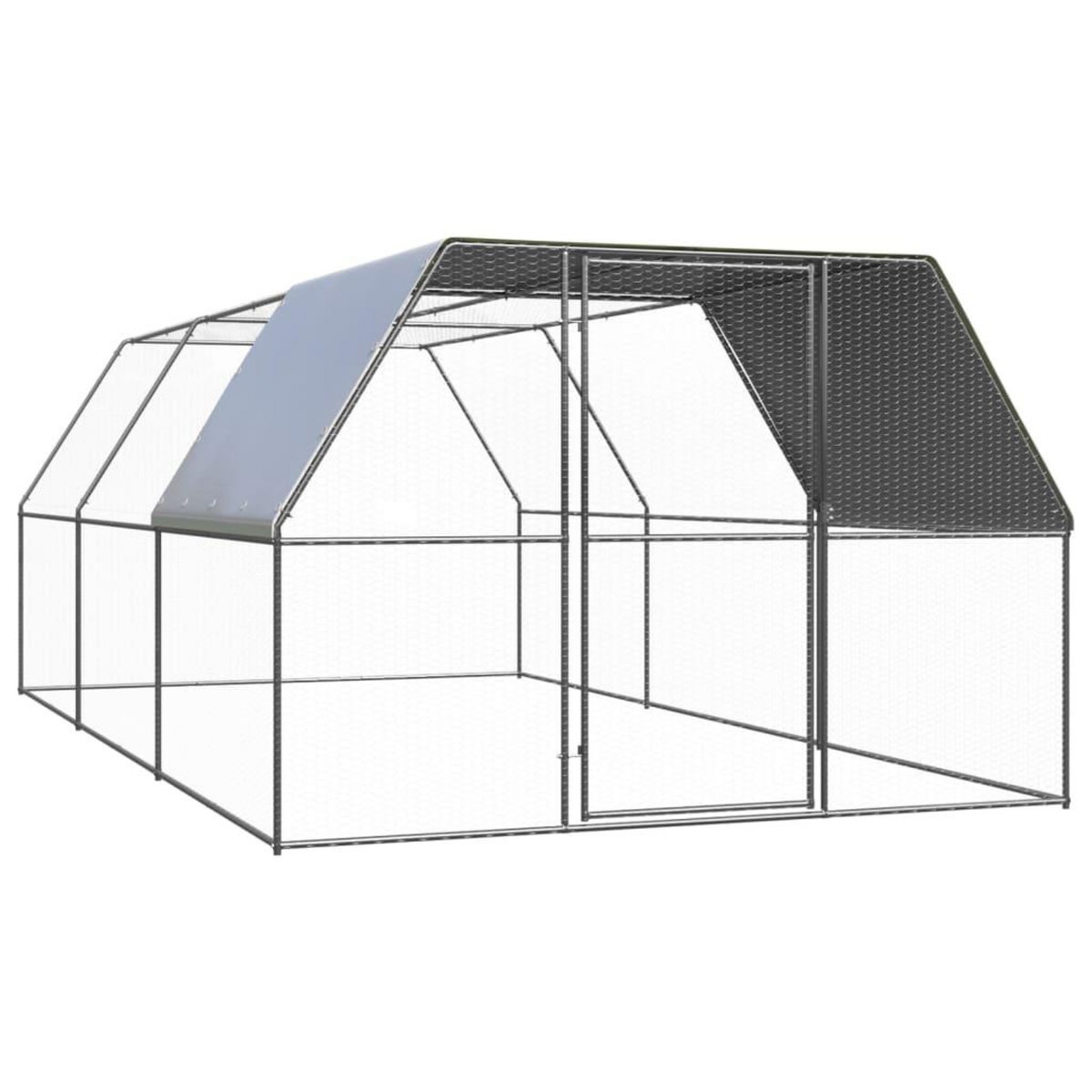 VIDAXL Poulailler d'exterieur 3x6x2 m Acier galvanise