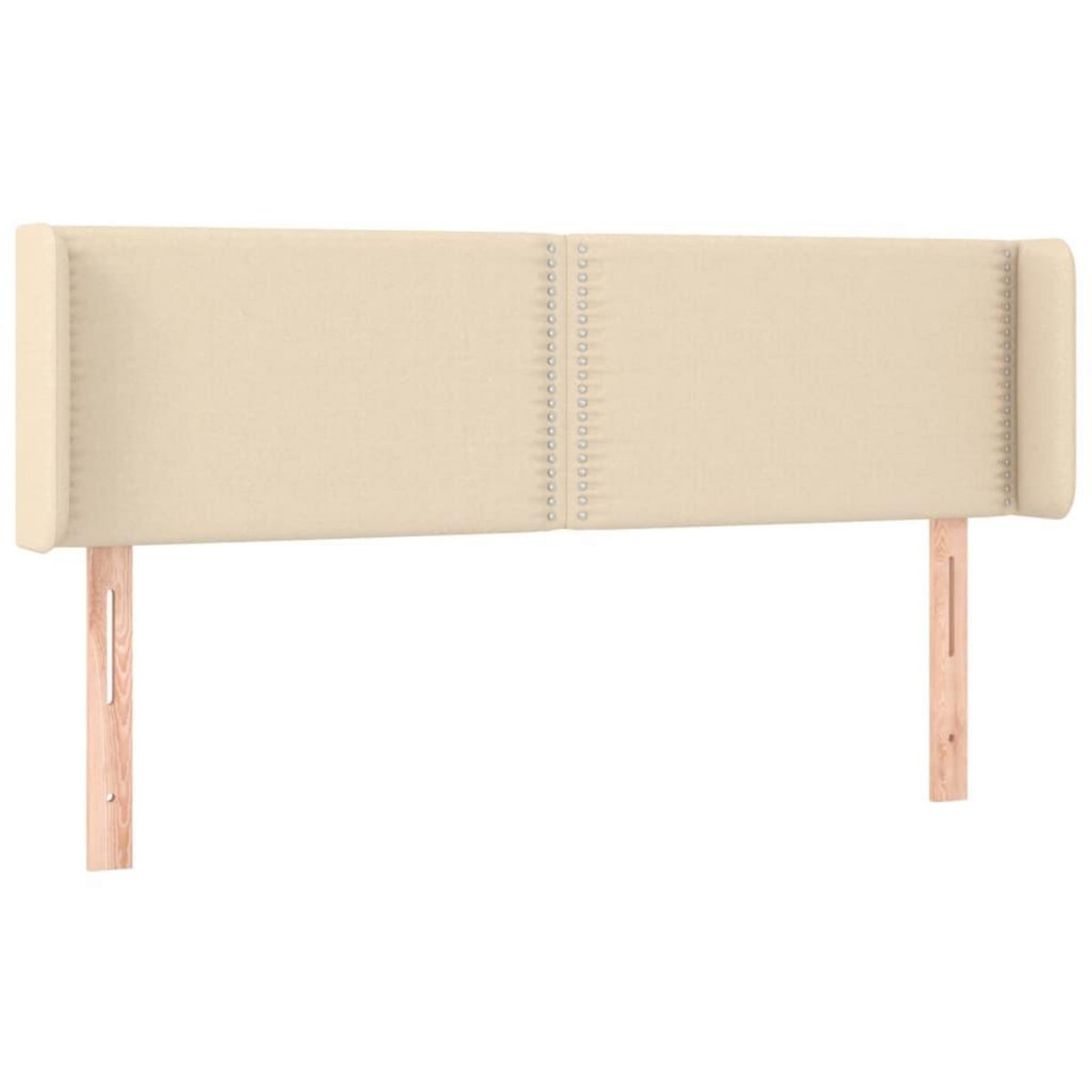 VIDAXL Tete de lit a LED Creme 147x16x78/88 cm Tissu