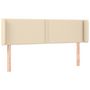 Voir la diapositive 3 : VIDAXL Tete de lit a LED Creme 147x16x78/88 cm Tissu