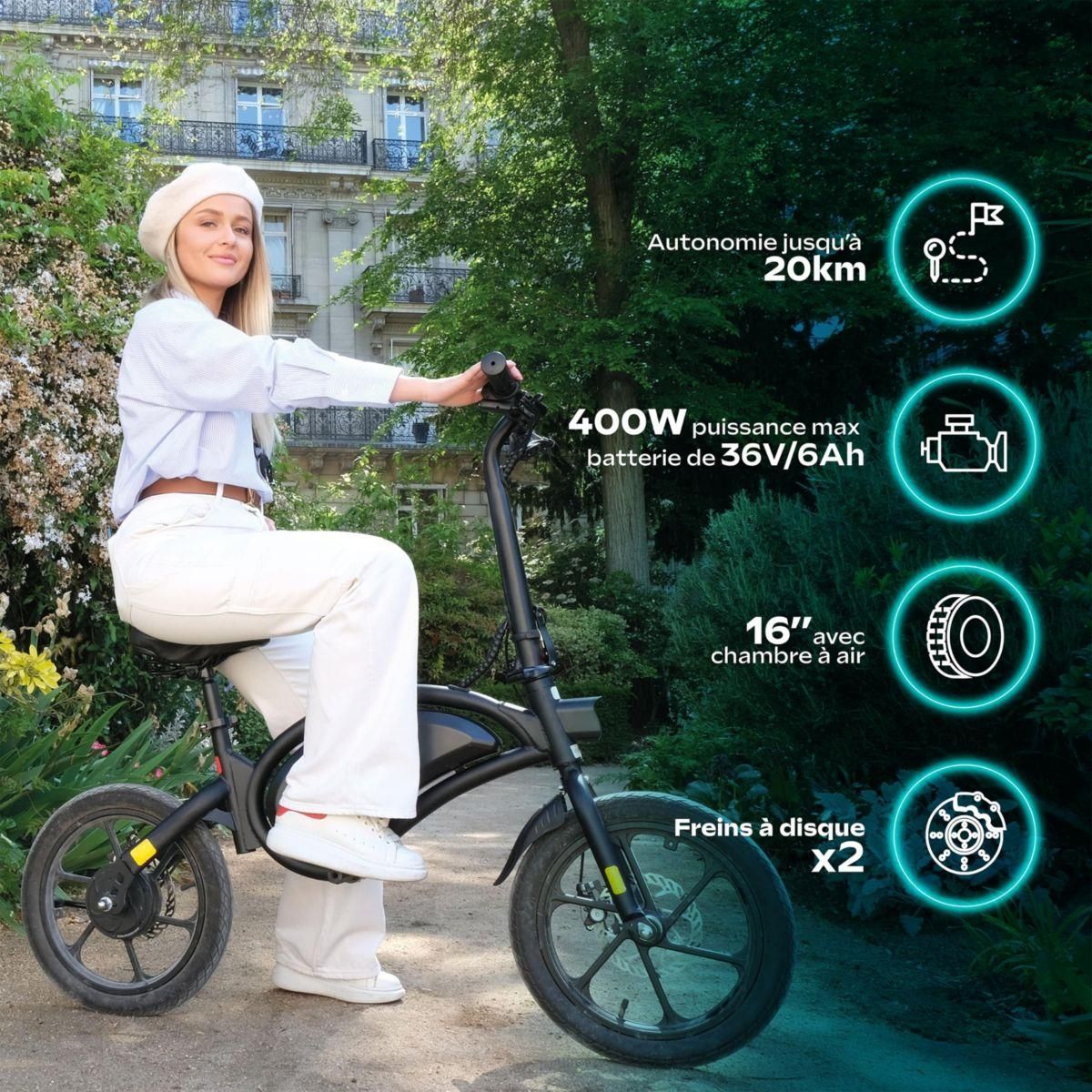 URBANGLIDE Draisienne électrique Bike 160 Noir