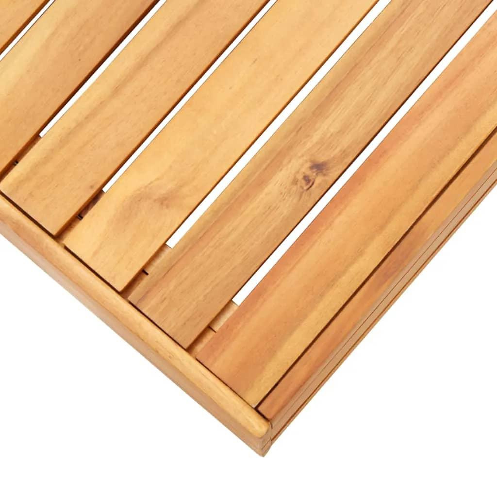 Voir la diapositive 4 : VIDAXL Table et repose-pied de jardin et coussin Bois d'acacia massif