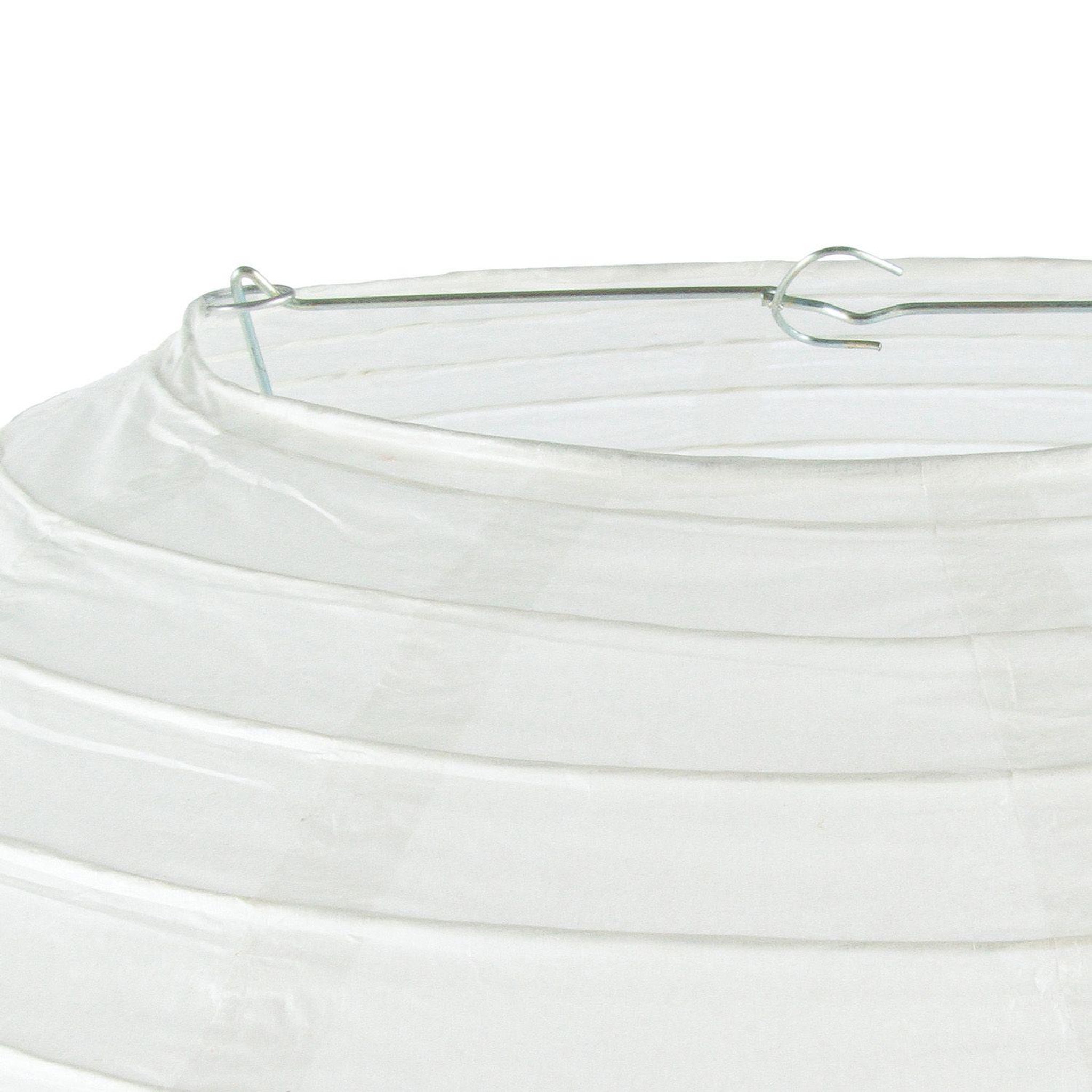 Voir la diapositive 4 : TOILINUX Lot de 2 lanternes boule en papier - Diam. 60 cm. - Blanc