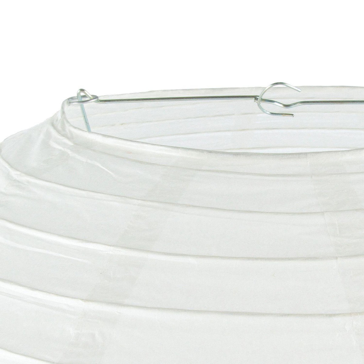 TOILINUX Lot de 2 lanternes boule en papier - Diam. 60 cm. - Blanc