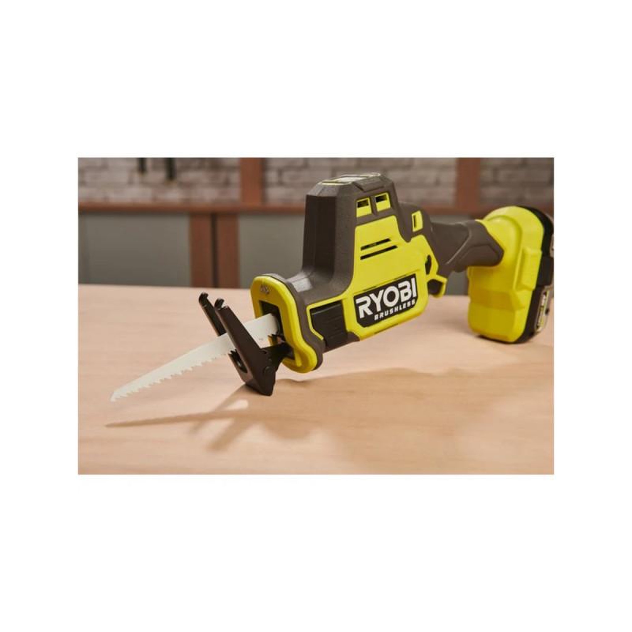 Voir la diapositive 5 : Ryobi Scie sabre 1 main Brushless 18V RYOBI - Sans batterie ni chargeur - RRS18CBL-0