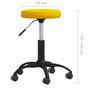 Voir la diapositive 6 : VIDAXL Chaise pivotante de bureau Jaune moutarde Velours